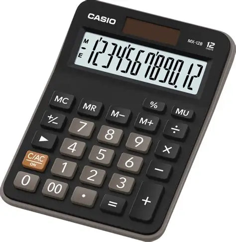 Casio Desk Calculator MX-12B-BK-W-DC