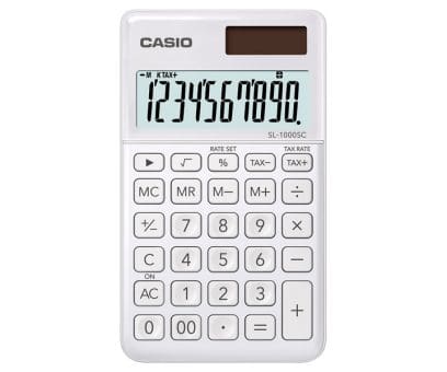 Casio Basic Calculator SL-1000SC-WE-N-DP