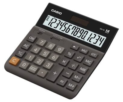 Casio Desk Calculator DH-14-BK-W-DP