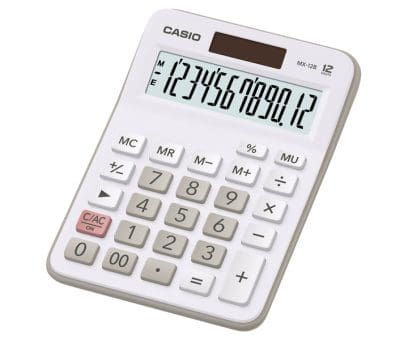 Casio Desk Calculator MX-12B-BK-W-DC