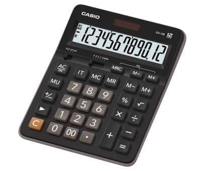 Casio Desk Calculator GX-12B-BK-W-DC