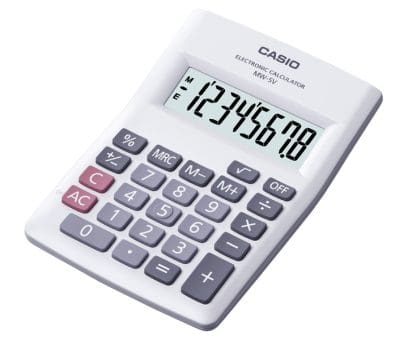 Casio Desk Calculator MW-5V-WE-W-DP