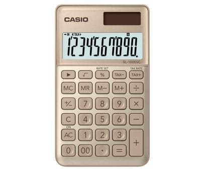 Casio Basic Calculator SL-1000SC-GD-N-DP