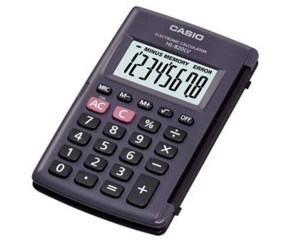 Casio Basic Calculator HL-820LV-BK-W-DP