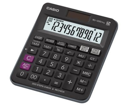 Casio Desk Calculator MJ-120DPLUSBKWADPW